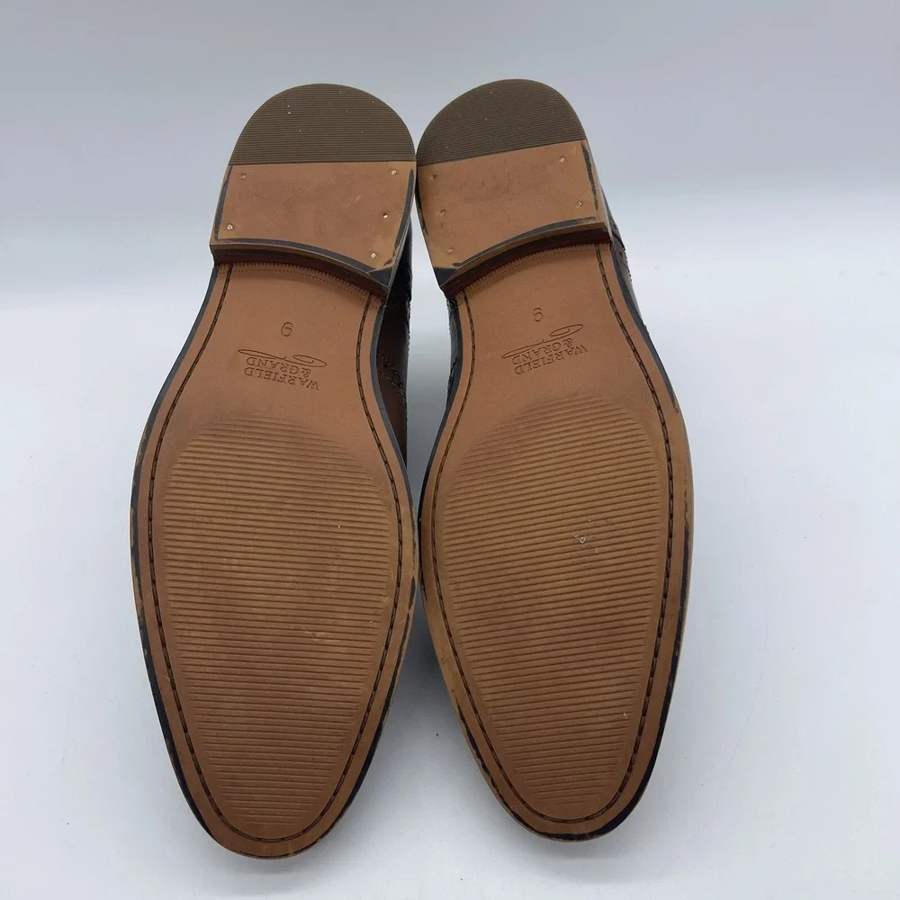 Warfield & Grand Men's Size 9 Wing Tip Oxfords Roy 63606 Brown Dress Shoes